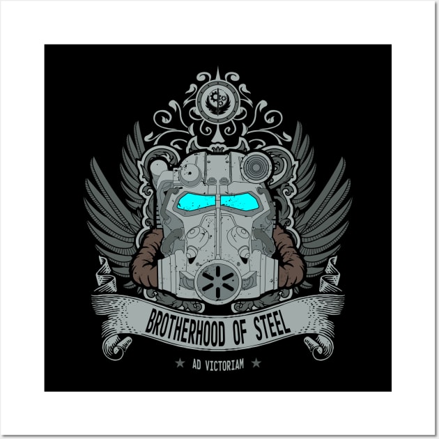 BROTHERHOOD OF STEEL (AD VICTORIAM) Wall Art by Absoluttees